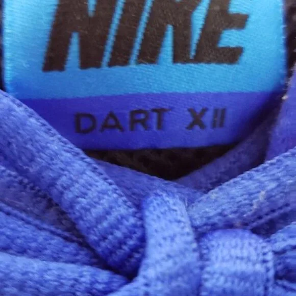 WOMENS NIKE DART XII 12 BLACK & BLUE SNEAKERS SIZE 9 - Picture 6 of 8